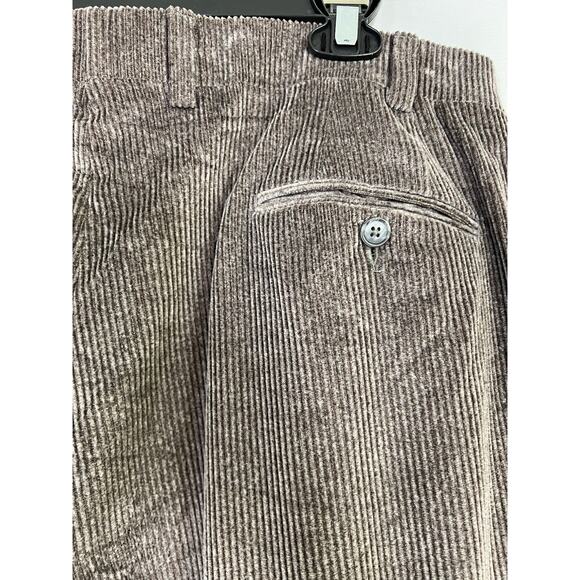 Vtg Saks Fifth Avenue Corduroy Pants Mens Brown Wide Wale Sz 40R Preppy Academia - Picture 5 of 12